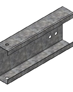 Column 2Ue 200x80x28x2,70 mm C=454 mm
